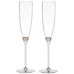Kate Spade Rose Gold Champagne flutes 🥂